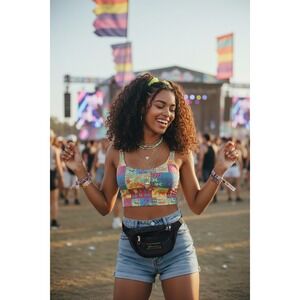 Vintage 80's 90's Victor Sports Hawaii Fanny Pack Gorpcore Retro 3-Pocket Black